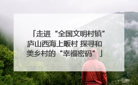 走进“全国文明村镇”庐山西海上畈村 探寻和美乡村的“幸福密码”