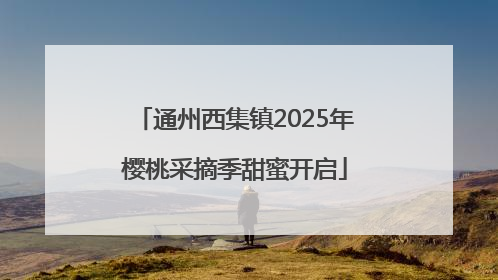 通州西集镇2025年樱桃采摘季甜蜜开启