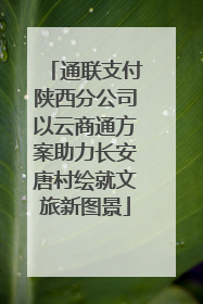 通联支付陕西分公司以云商通方案助力长安唐村绘就文旅新图景