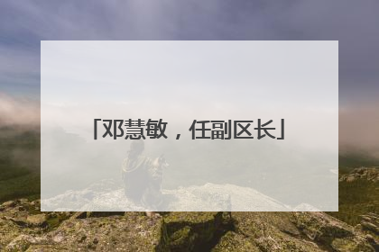 邓慧敏，任副区长
