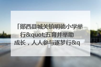 郧西县城关镇明德小学举行"五育并举助成长，人人参与逐梦行"庆六一活动