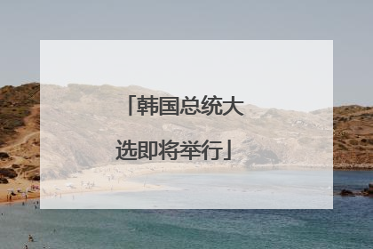 韩国总统大选即将举行