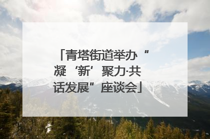 青塔街道举办“凝‘新’聚力·共话发展”座谈会