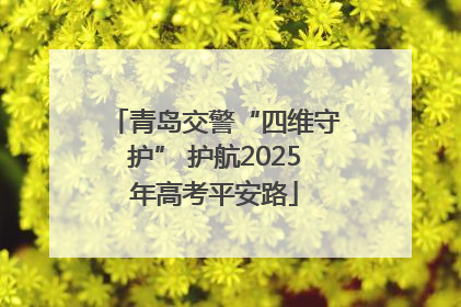 青岛交警“四维守护” 护航2025年高考平安路
