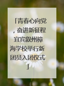 青春心向党，奋进新征程 宜宾叙州樟海学校举行新团员入团仪式