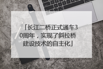 长江二桥正式通车30周年，实现了斜拉桥建设技术的自主化