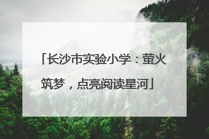 长沙市实验小学：萤火筑梦，点亮阅读星河