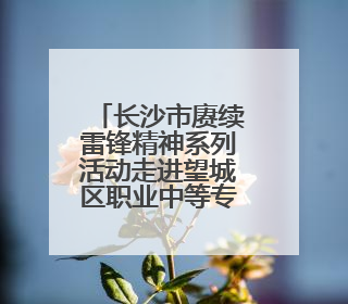 长沙市赓续雷锋精神系列活动走进望城区职业中等专业学校