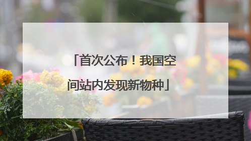 首次公布！我国空间站内发现新物种