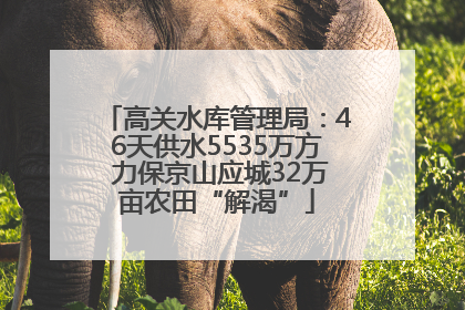 高关水库管理局：46天供水5535万方 力保京山应城32万亩农田“解渴”