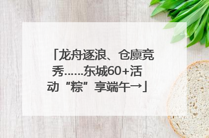 龙舟逐浪、仓廪竞秀……东城60+活动“粽”享端午→