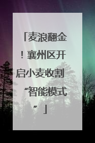 麦浪翻金！襄州区开启小麦收割“智能模式”