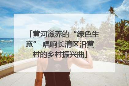 黄河滋养的“绿色生意” 唱响长清区沿黄村的乡村振兴曲