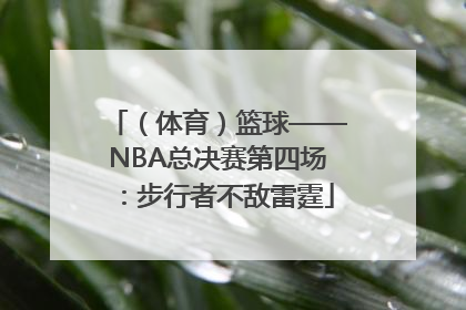 （体育）篮球——NBA总决赛第四场：步行者不敌雷霆