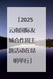 2025云南国际友城合作周主题活动在昆明举行