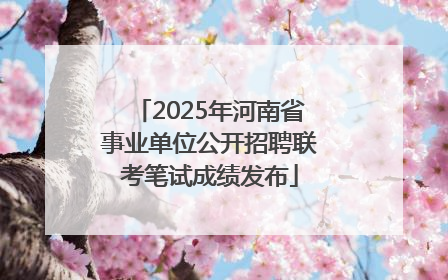 2025年河南省事业单位公开招聘联考笔试成绩发布