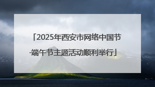 2025年西安市网络中国节·端午节主题活动顺利举行