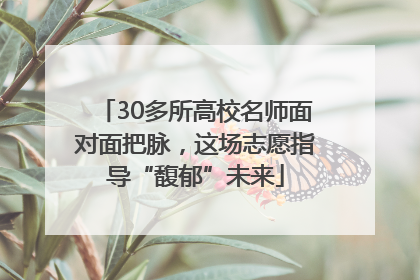 30多所高校名师面对面把脉，这场志愿指导“馥郁”未来