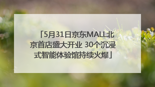 5月31日京东MALL北京首店盛大开业 30个沉浸式智能体验馆持续火爆