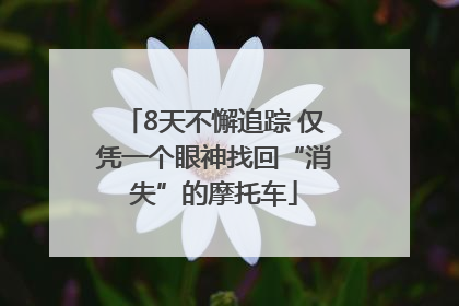 8天不懈追踪 仅凭一个眼神找回“消失”的摩托车