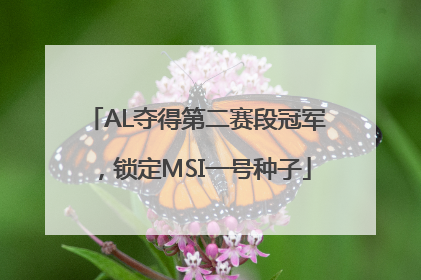 AL夺得第二赛段冠军，锁定MSI一号种子