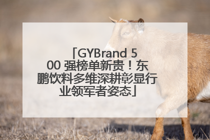 GYBrand 500 强榜单新贵！东鹏饮料多维深耕彰显行业领军者姿态